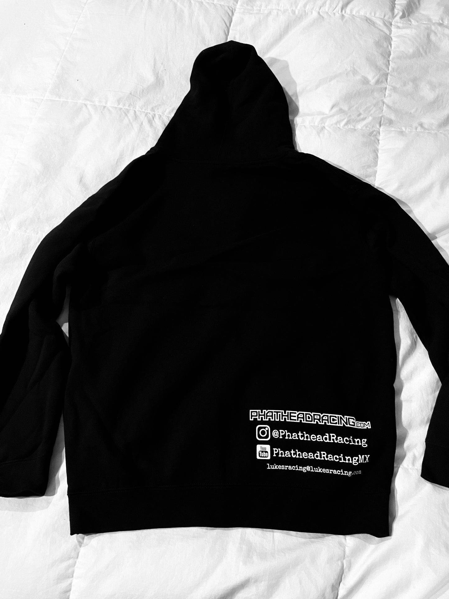 Phathead Racing Hoodie - Full Zip logo Jacket - Black