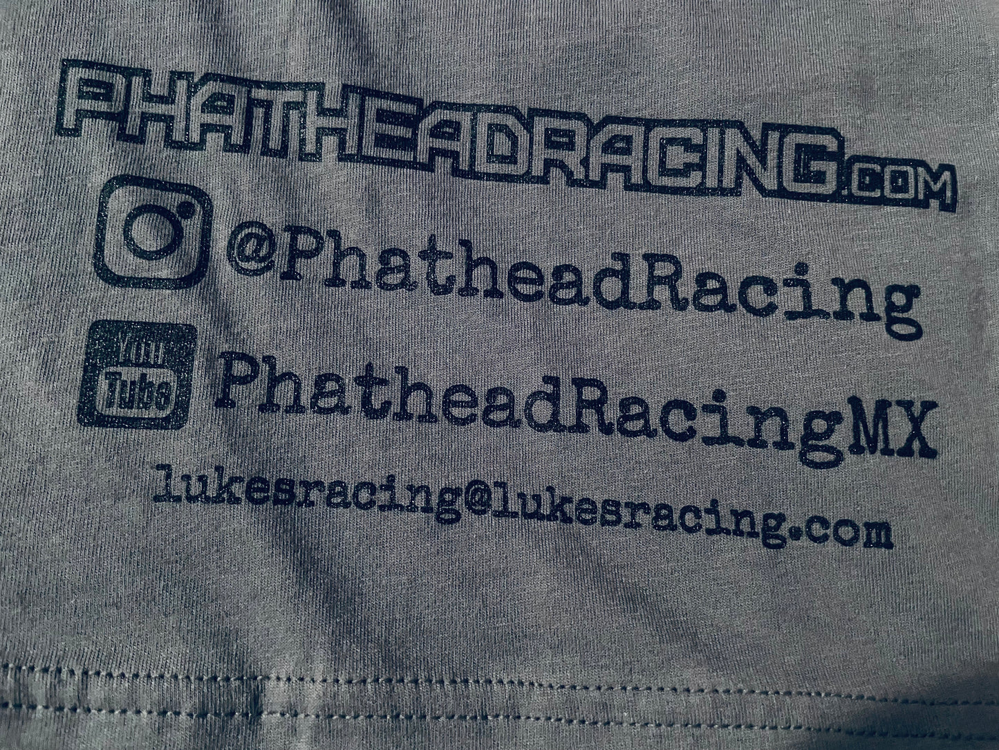 Phathead Racing logo T-shirt - Gray