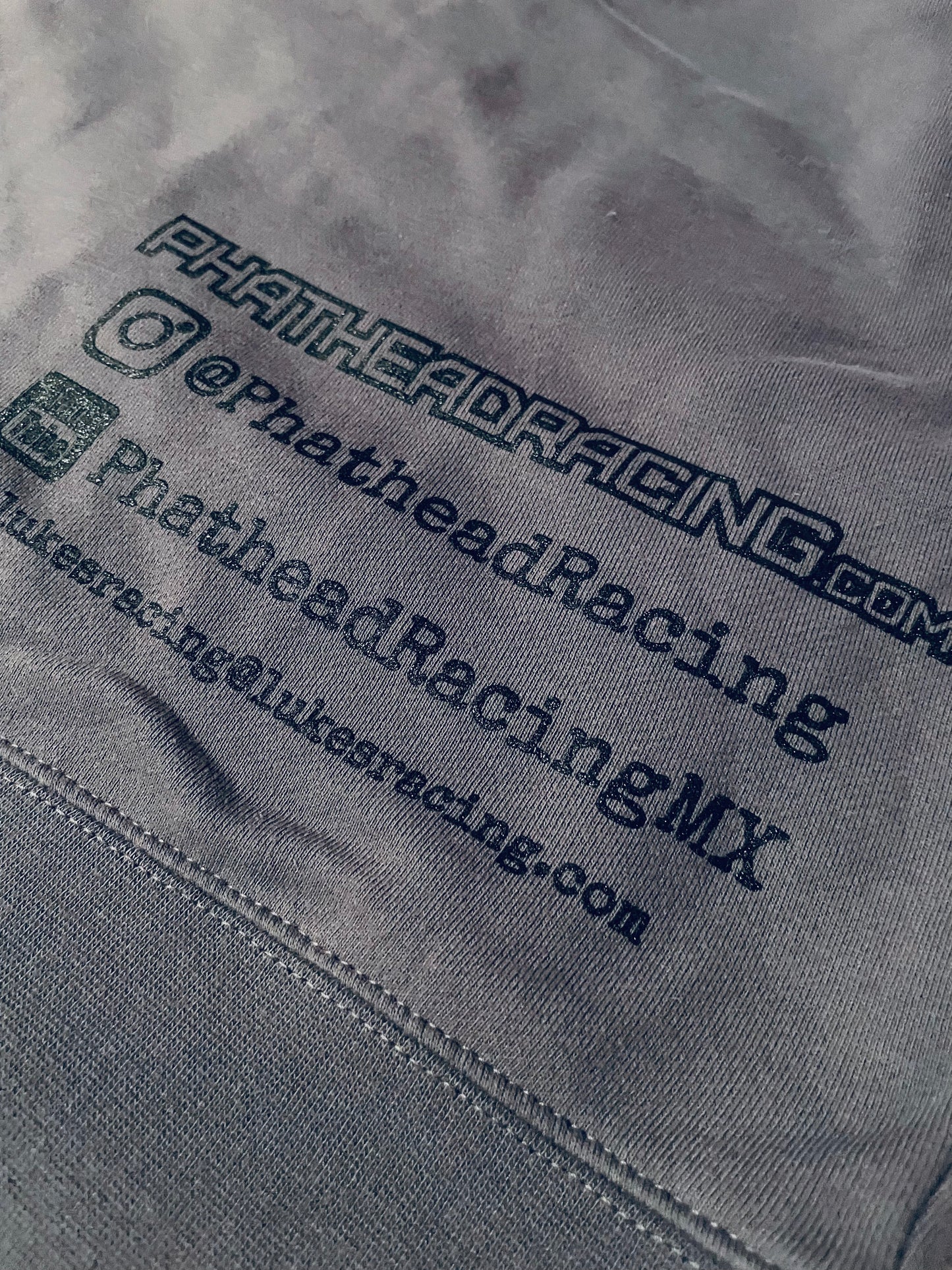 Phathead Racing Hoodie - Full Zip logo Jacket - Gray