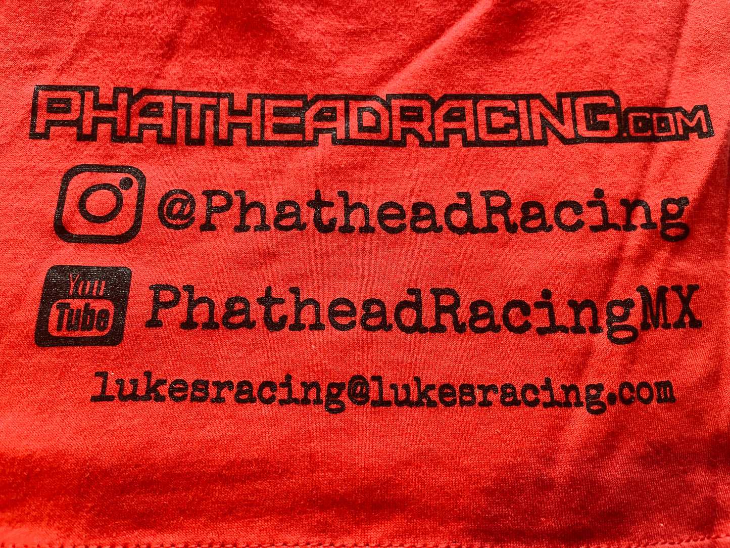 Phathead Racing logo T-shirt - Red