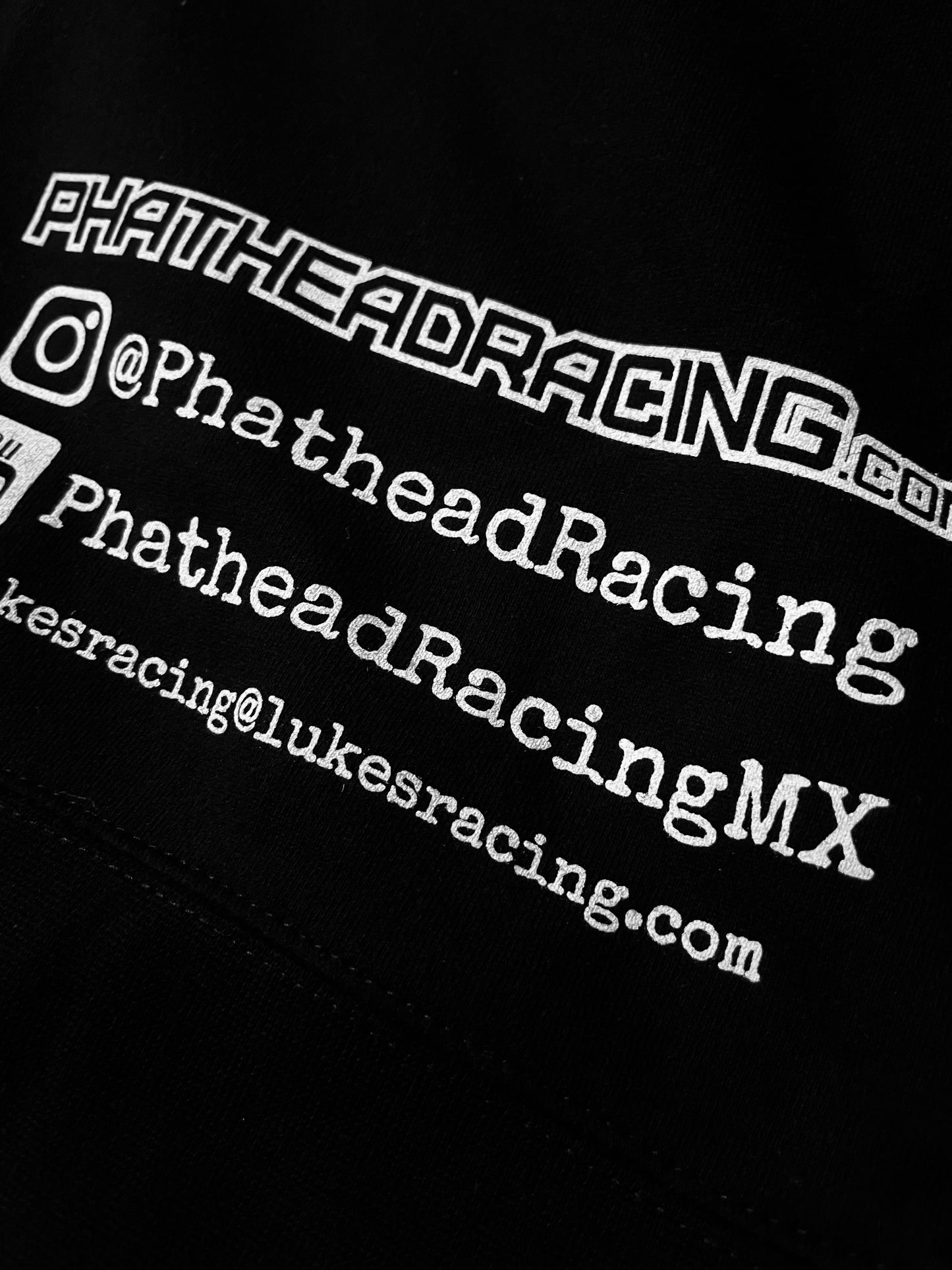 Phathead Racing Hoodie - Full Zip logo Jacket - Black