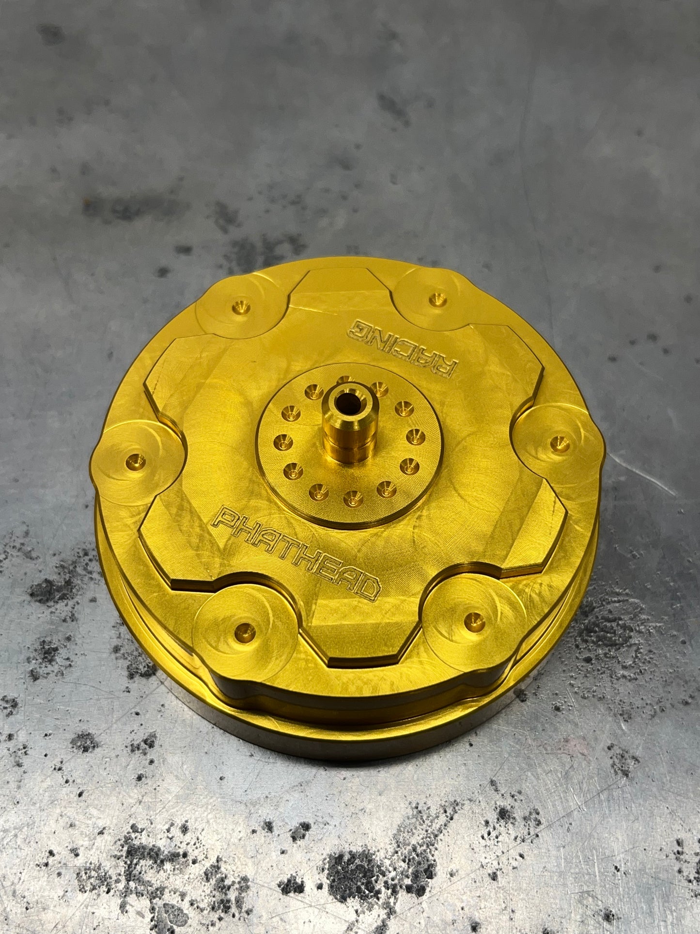 Phathead Racing Billet Gas Cap "Tank Top" Yamaha YZ/Clarke and IMS tank: YZ125 YZ250 TTR Banshee Blaster Raptor Wolverine Big Bear Kodiak 5MV-24610-00-00