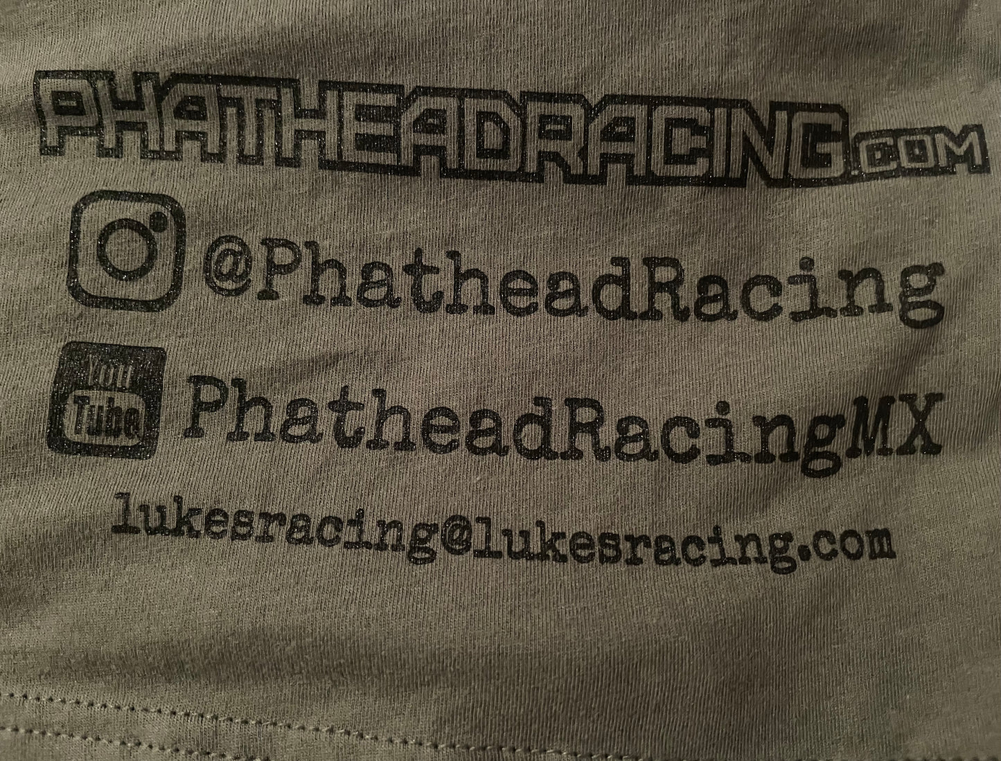 Phathead Racing logo T-shirt - Army Green